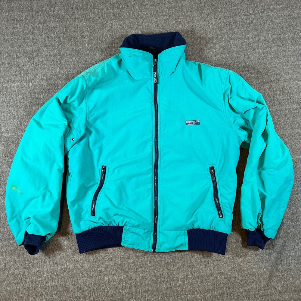 Vintage Eddie Bauer Jacket Fleece Lined Full Zip Made in‎ USA Mens Size Large